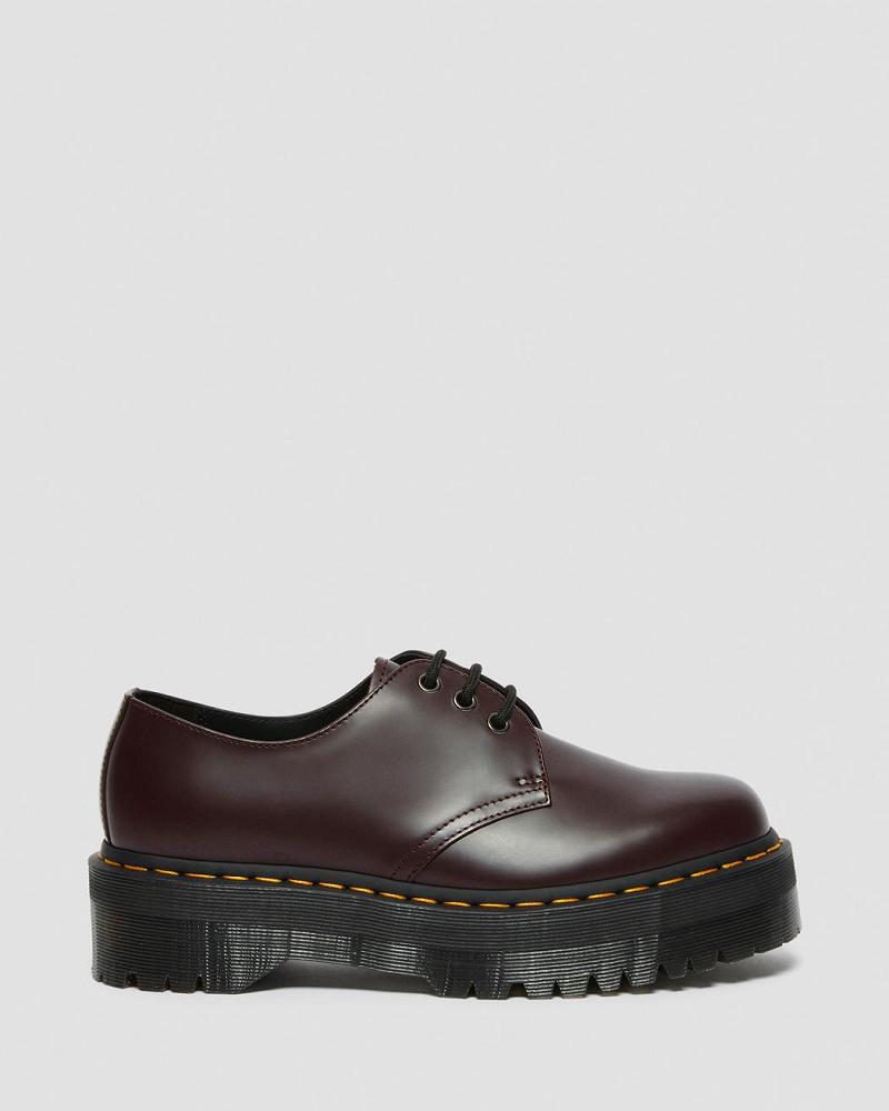 Zapatos Plataforma Dr Martens 1461 Smooth Cuero Mujer Vino | MX 408XYU